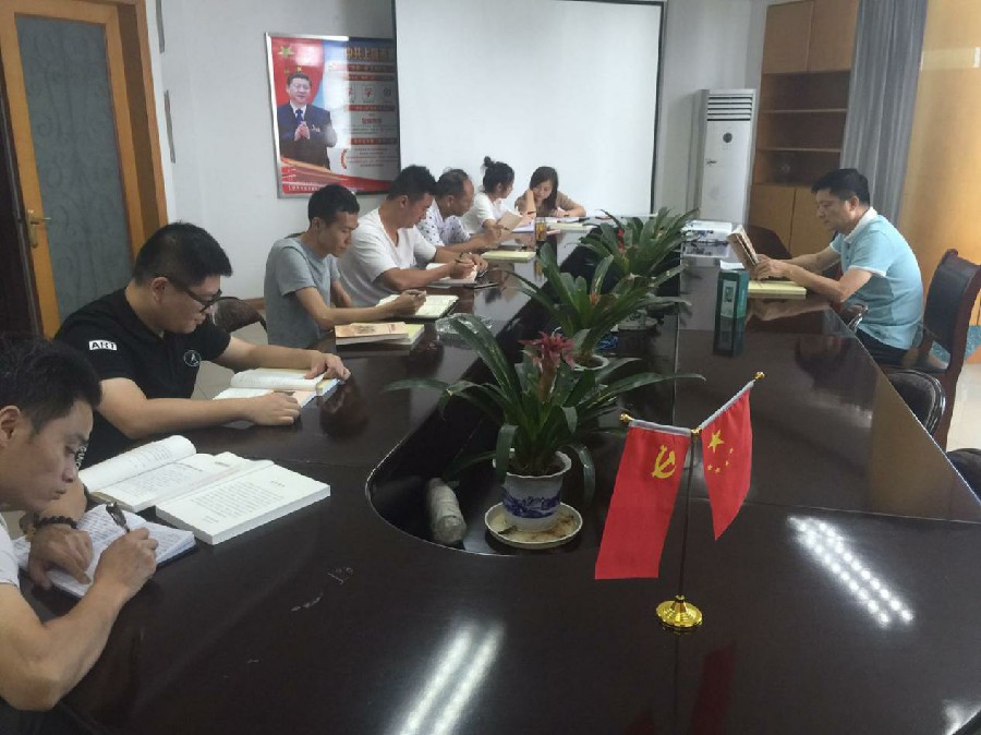 上饶市紫阳房产有限公司党支部委员会组织“回望峥嵘读初心”红色教育党课学习活动
